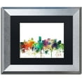 thumbnail image 1 of Trademark Fine Art "Portland Oregon Skyline SP" Canvas Art by Marlene Watson, Black Matte, Silver Frame, 1 of 4