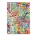 thumbnail image 1 of Trademark Fine Art 'Portland Oregon Street Map' Canvas Art by Michael Tompsett, 1 of 3