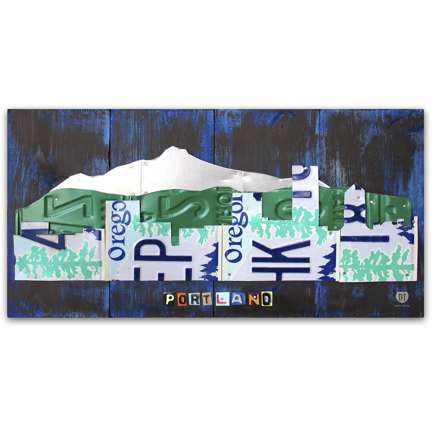 Design Turnpike 'Portland Skyline License Plate' Canvas Art