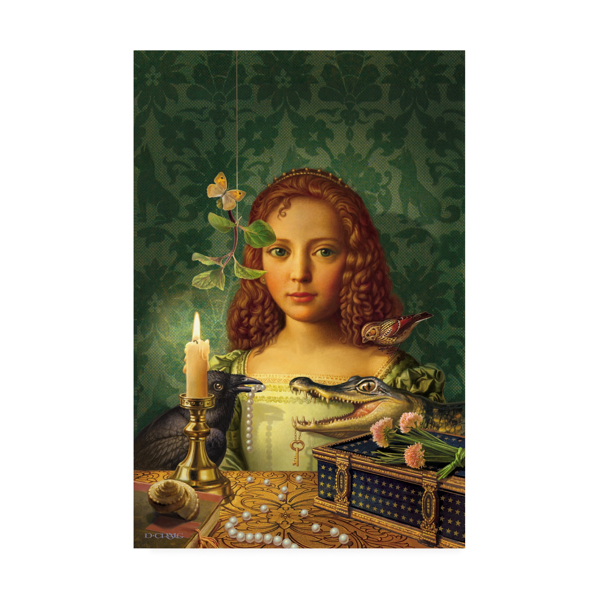 Trademark Fine Art 'Portrait Of A Girl' Canvas Art by Dan Craig
