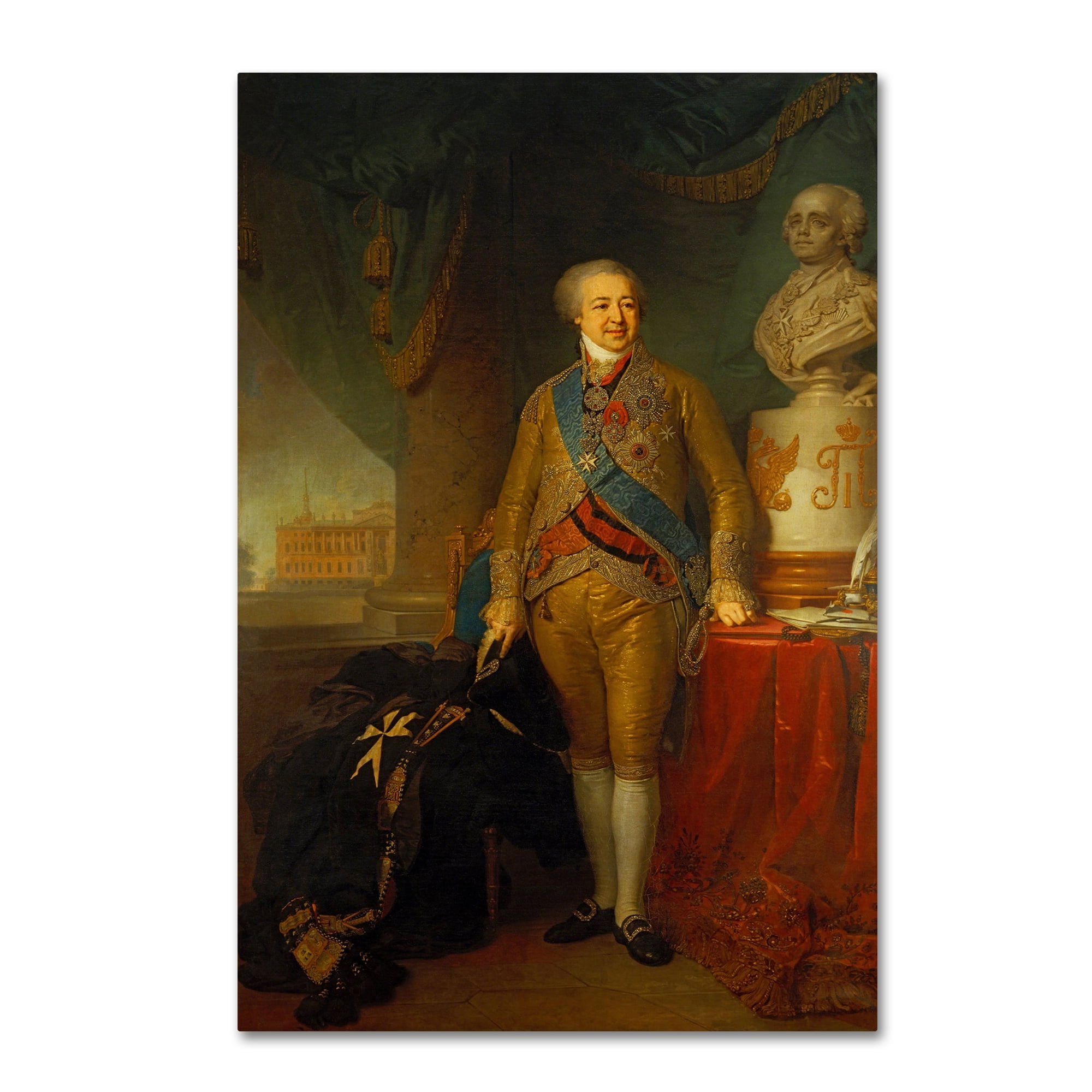 Trademark Fine Art 'Portrait Of Prince Ab Kurakin' Canvas Art by Vladimir Borovikovsky