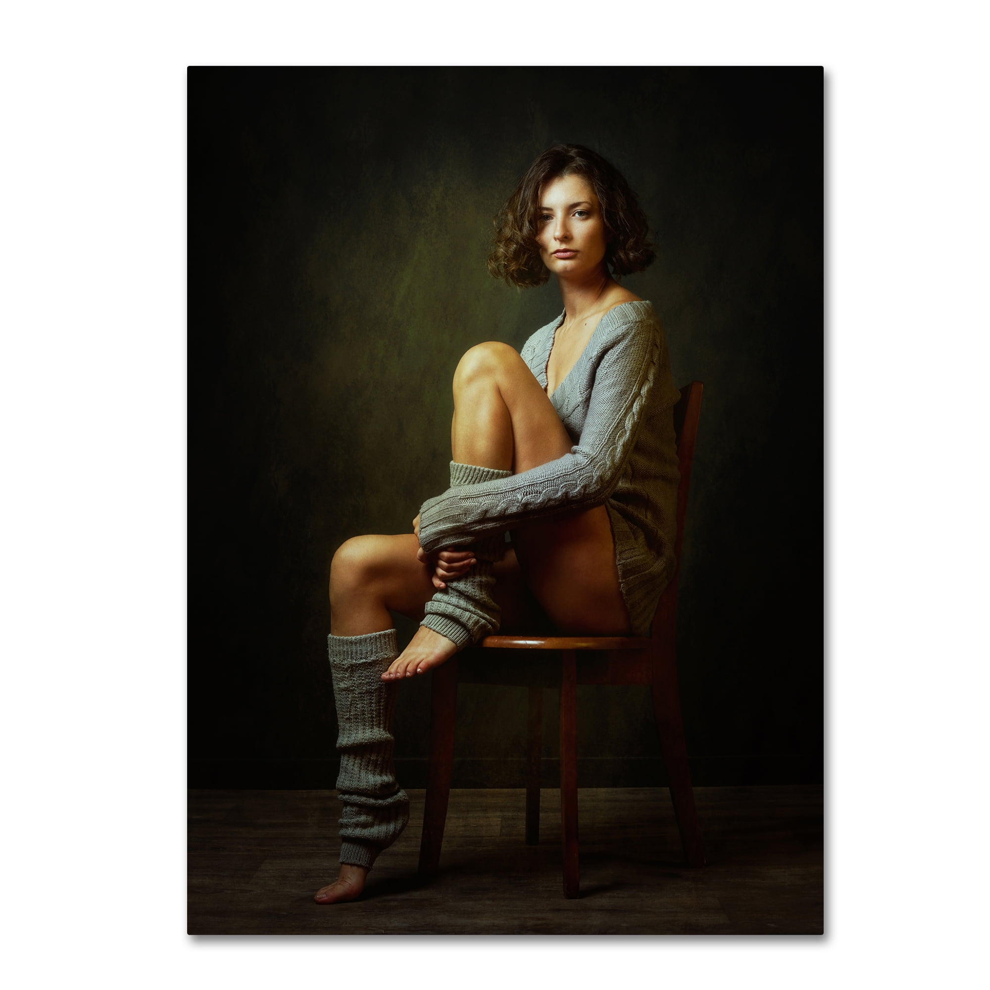 Portrait of Woman Gallery-Wrapped Canvas Art Print