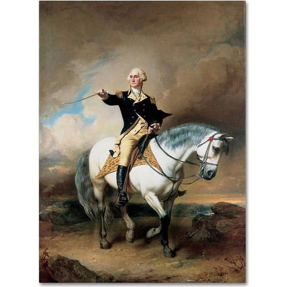 Trademark Fine Art John Faed Portrait of George Washington Canvas Wall Art - 14x19