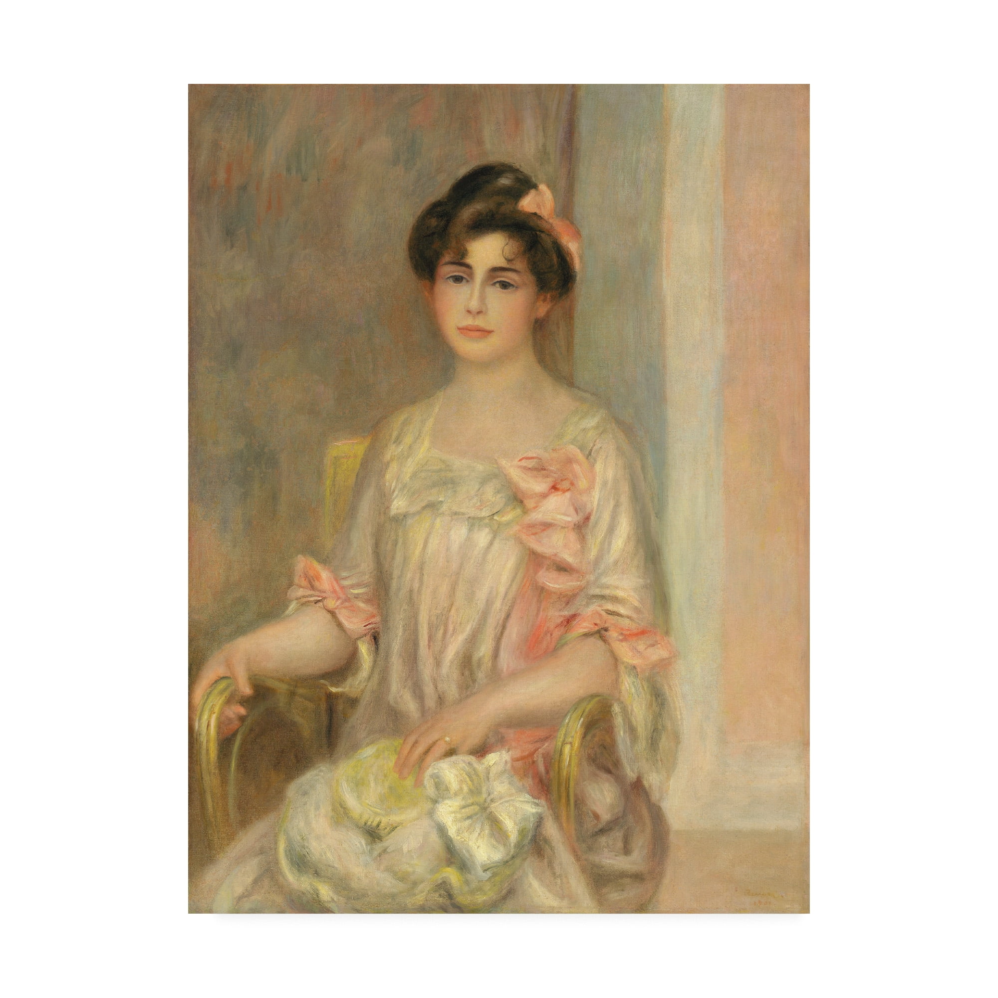 Trademark Fine Art 'Portrait of Madame Josse Bernheim Dauberville' Canvas Art by Pierre Auguste Renoir