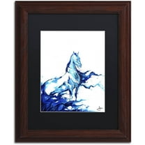Trademark Fine Art 'Poseidon' Canvas Art by Marc Allante, Black Matte, Wood Frame