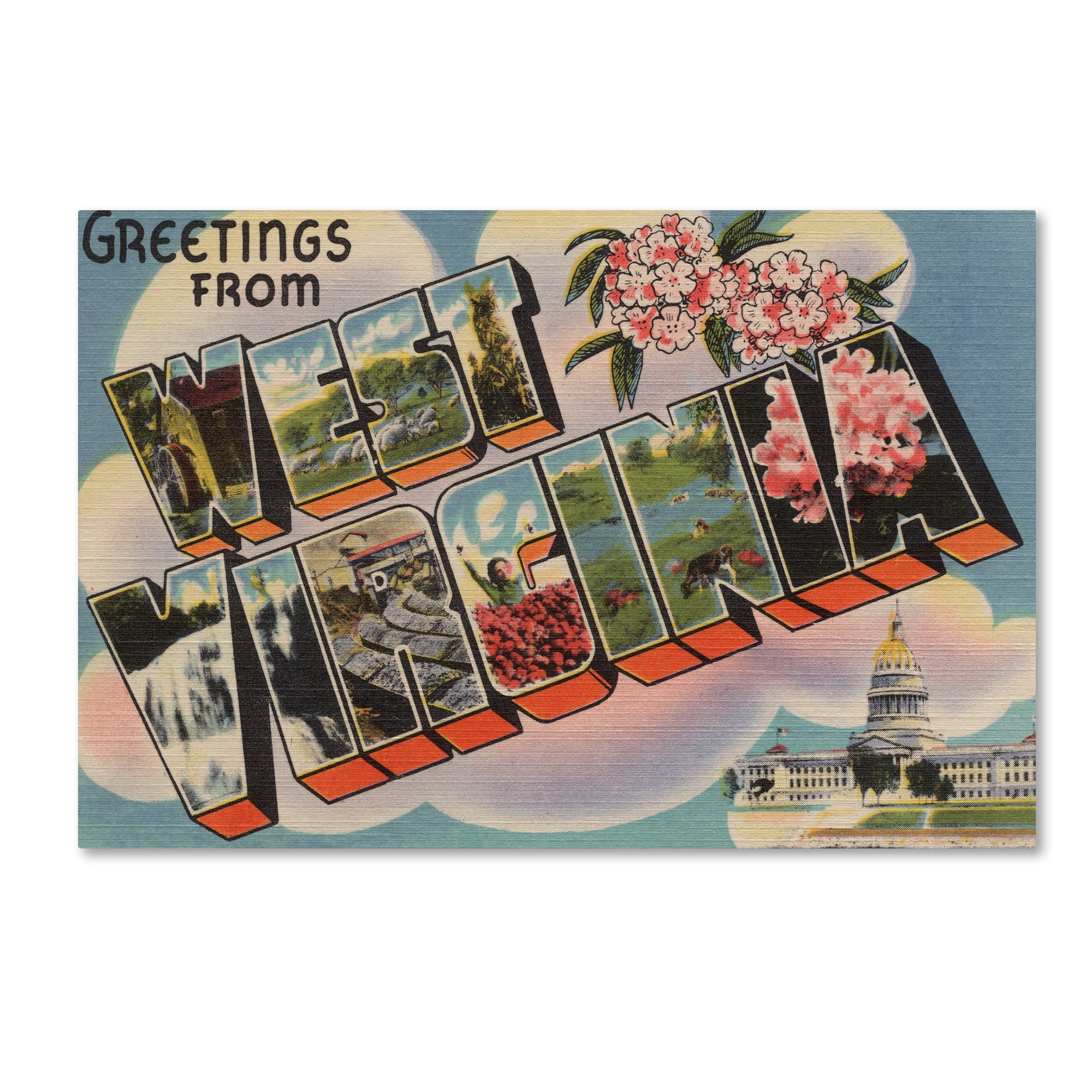 Trademark Fine Art 'Post Card 16' Canvas Art by Lantern Press