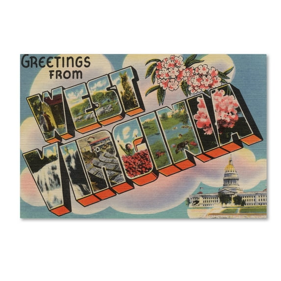 Trademark Fine Art 'Post Card 16' Canvas Art by Lantern Press