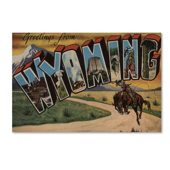 Trademark Fine Art 'Post Card 19' Canvas Art by Lantern Press