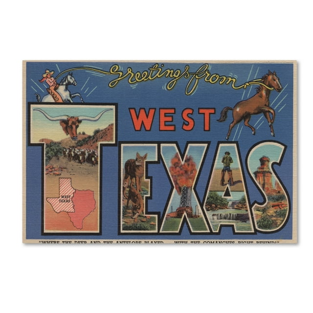 Trademark Fine Art 'Post Card 8' Canvas Art by Lantern Press