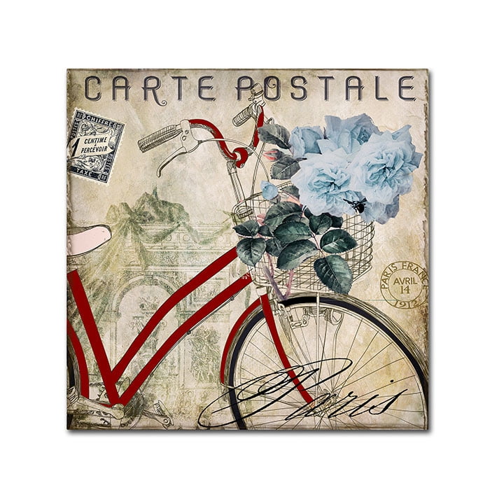 Trademark Fine Art "Postale Paris II" Canvas Art by Color Bakery