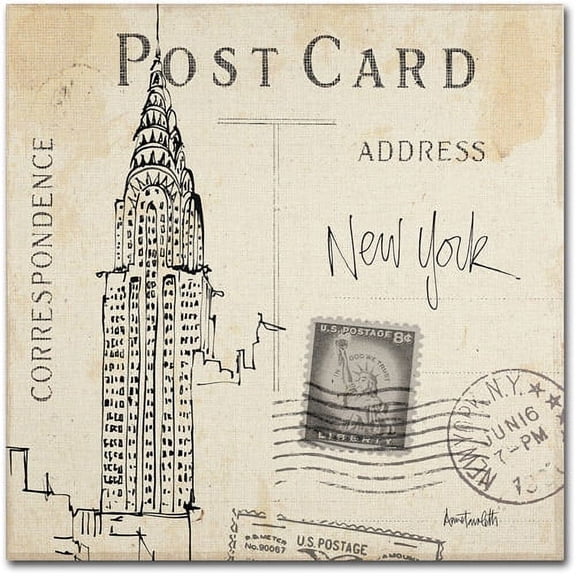 Trademark Fine Art "Postcard Sketches I" Canvas Art by Anne Tavoletti