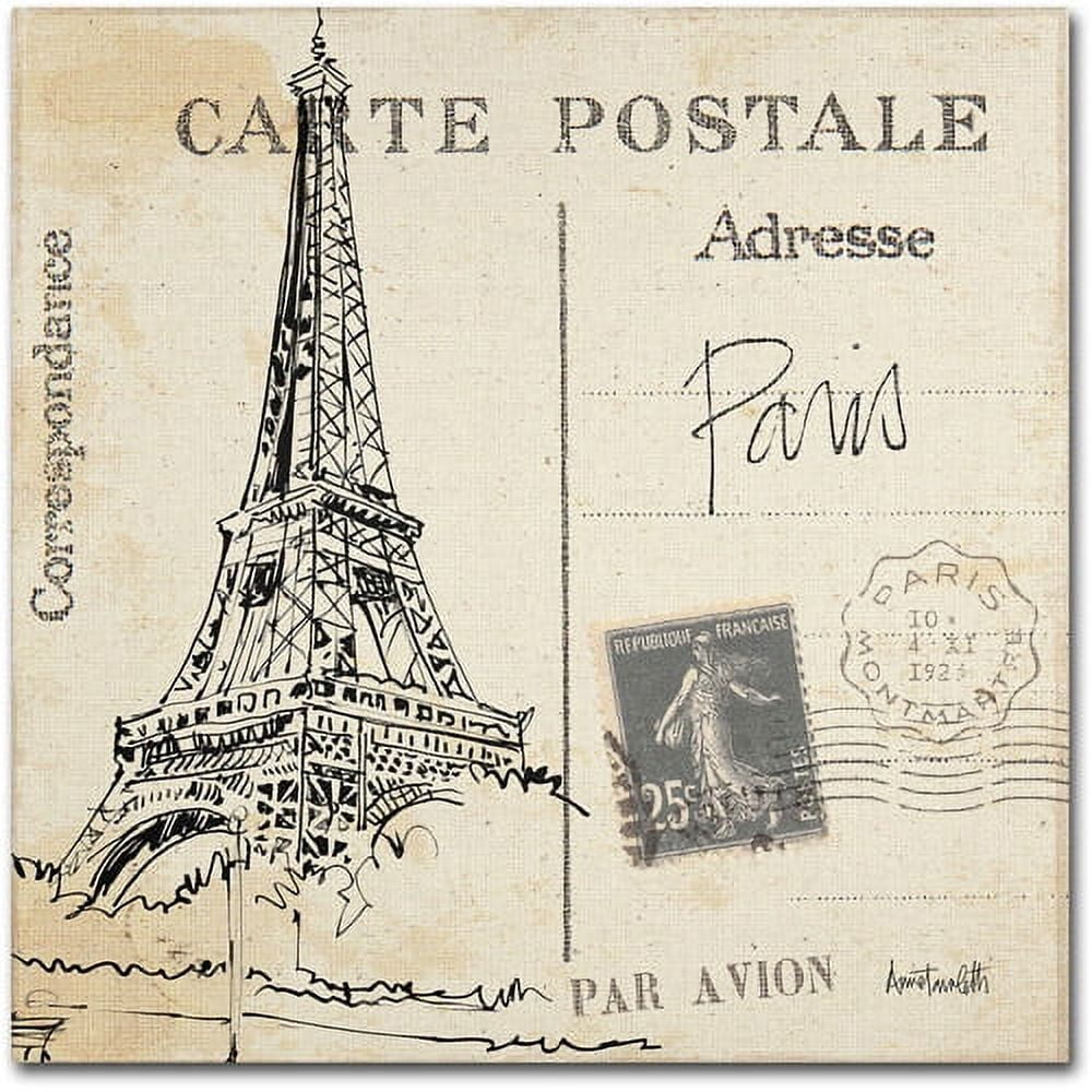 Trademark Fine Art "Postcard Sketches III" Canvas Art by Anne Tavoletti