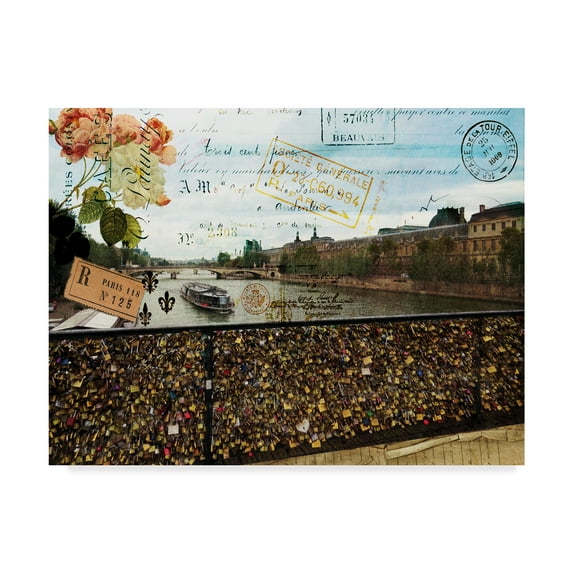 Trademark Fine Art 'Postcards of Paris VIII' Canvas Art by Sandy Lloyd