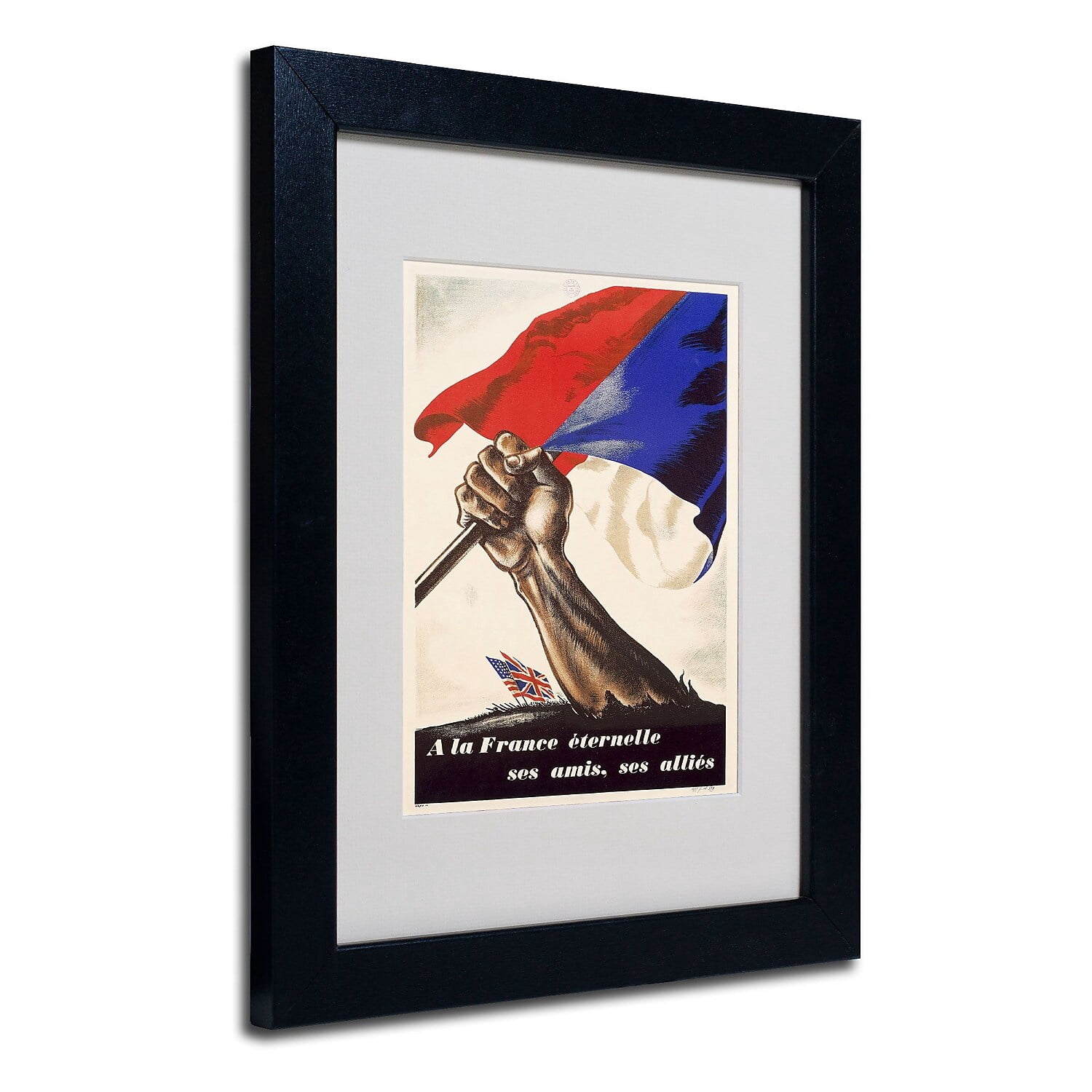 Trademark Fine Art "Poster for Liberation of France" Canvas Art, Black Frame