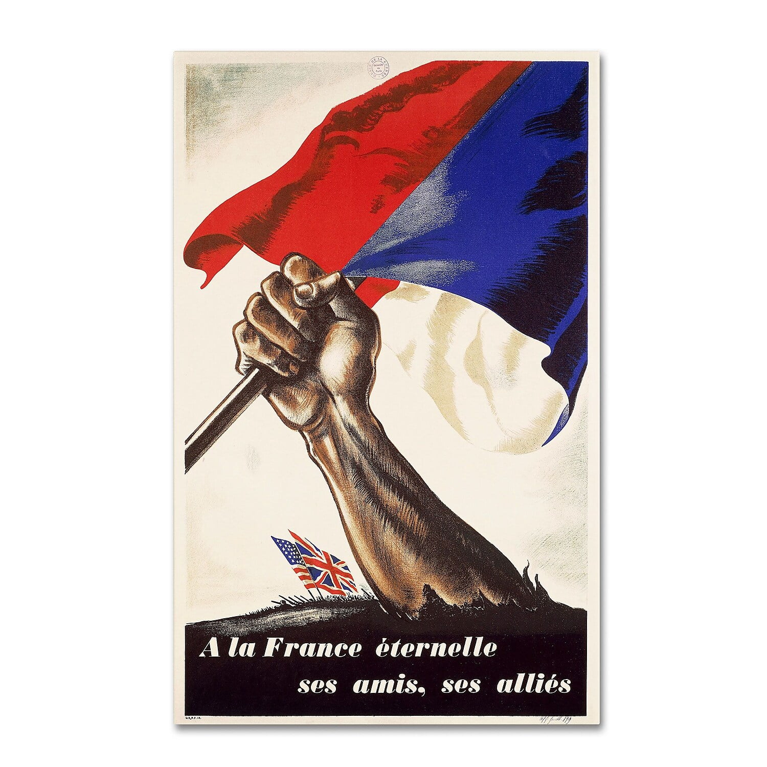 Trademark Fine Art "Poster for Liberation of France" Canvas Art
