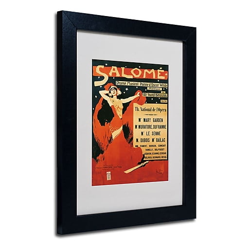 Trademark Fine Art "Poster of Opera Salome" Canvas Art by Richard Strauss, Black Frame
