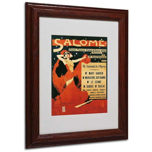 Trademark Fine Art "Poster of Opera Salome" Canvas Art by Richard Strauss, Wood Frame