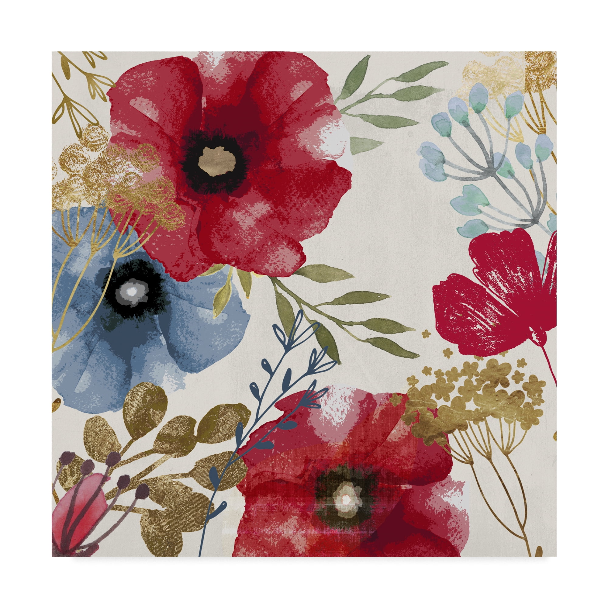 Trademark Fine Art 'Posy Redux 1' Canvas Art by Color Bakery