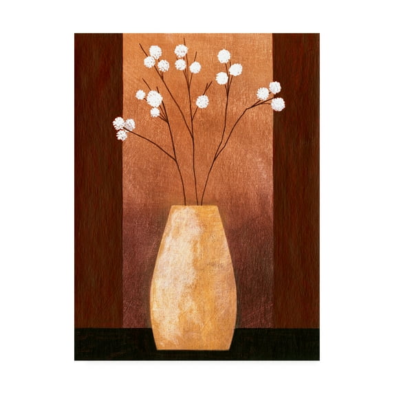 Trademark Fine Art 'Pot Floor Vase On Burgundy' Canvas Art by Pablo Esteban