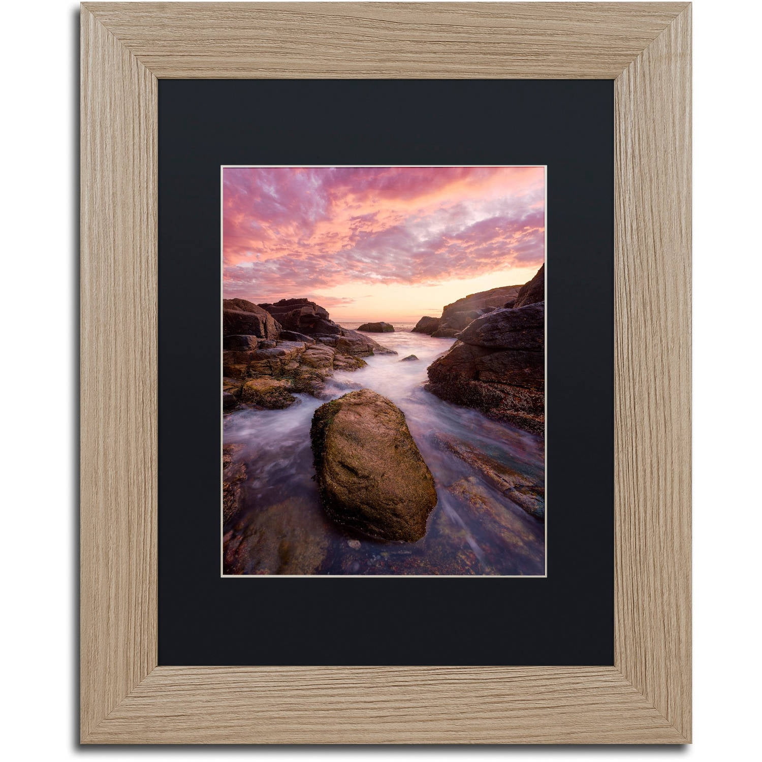 Trademark Fine Art "Potato Rock" Canvas Art by Michael Blanchette Photography Black Matte, Birch Frame