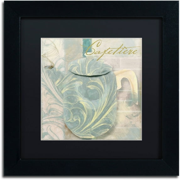 Trademark Fine Art "Pots Bleus II" Canvas Art by Color Bakery Black Matte, Black Frame