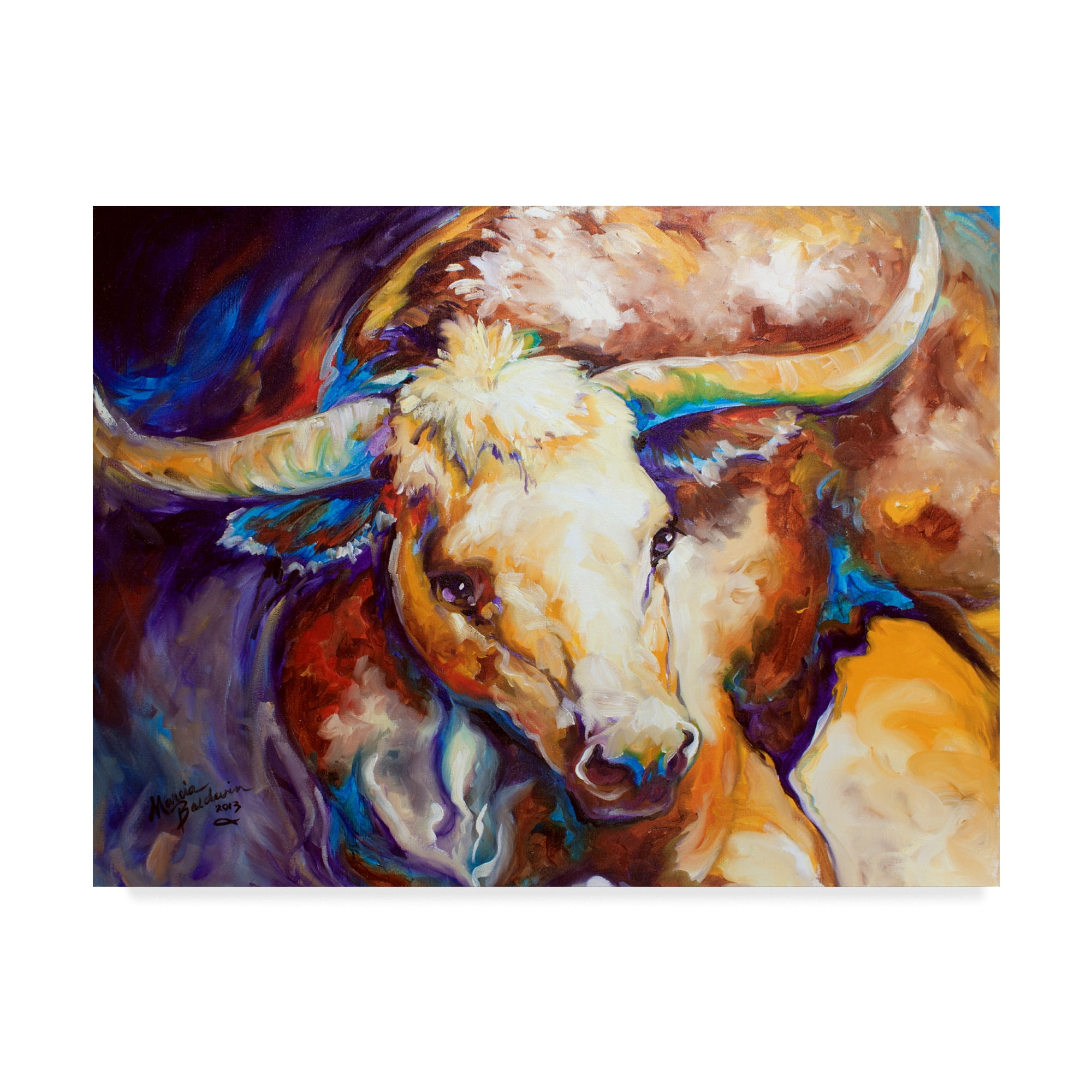Trademark Fine Art 'Power Longhorn Abstract' Canvas Art by Marcia Baldwin