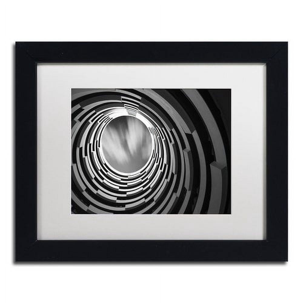 Trademark Fine Art "Pozo" Canvas Art by Moises Levy White Matte, Black Frame