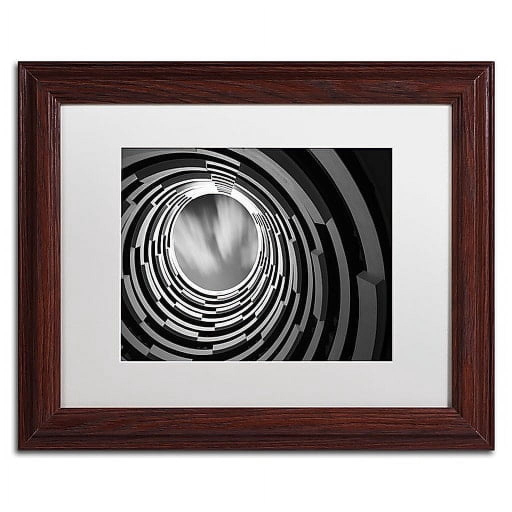 Trademark Fine Art "Pozo" Canvas Art by Moises Levy White Matte, Wood Frame