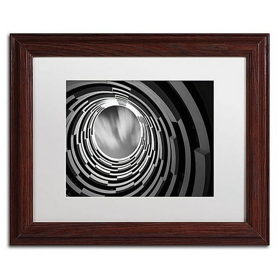 Trademark Fine Art "Pozo" Canvas Art by Moises Levy White Matte, Wood Frame