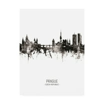 Trademark Fine Art 'Prague (Praha) Czech Republic Skyline Portrait II' Canvas Art by Michael Tompsett