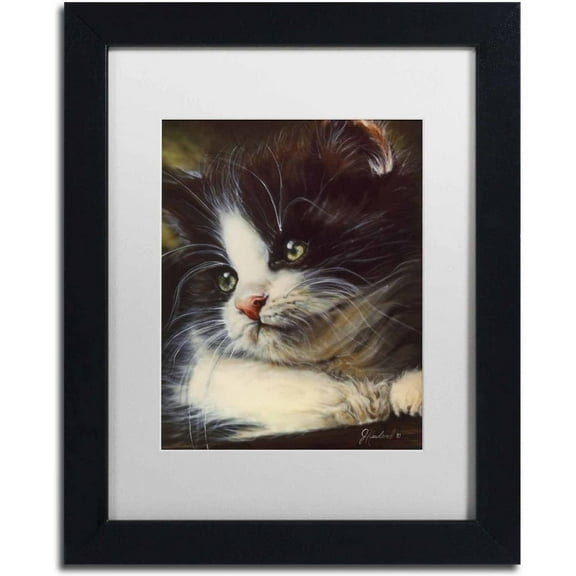 Trademark Fine Art 'Precious Moment' Canvas Art by Jenny Newland, White Matte, Black Frame