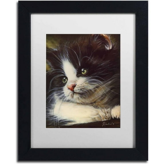 Trademark Fine Art 'Precious Moment' Canvas Art by Jenny Newland, White Matte, Black Frame