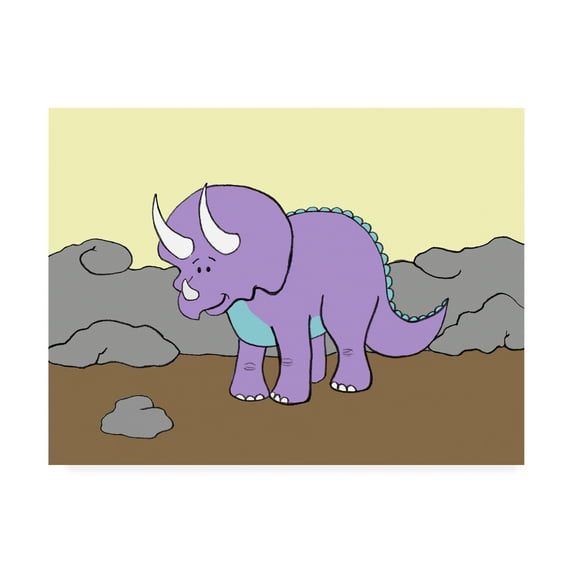 Trademark Fine Art 'Prehistoric Playtime II Childrens Art' Canvas Art by Pam Ilosky