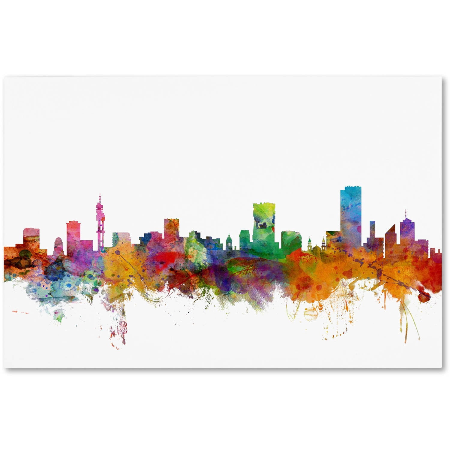 Trademark Fine Art "Pretoria South Africa Skyline" Canvas Art by Michael Tompsett