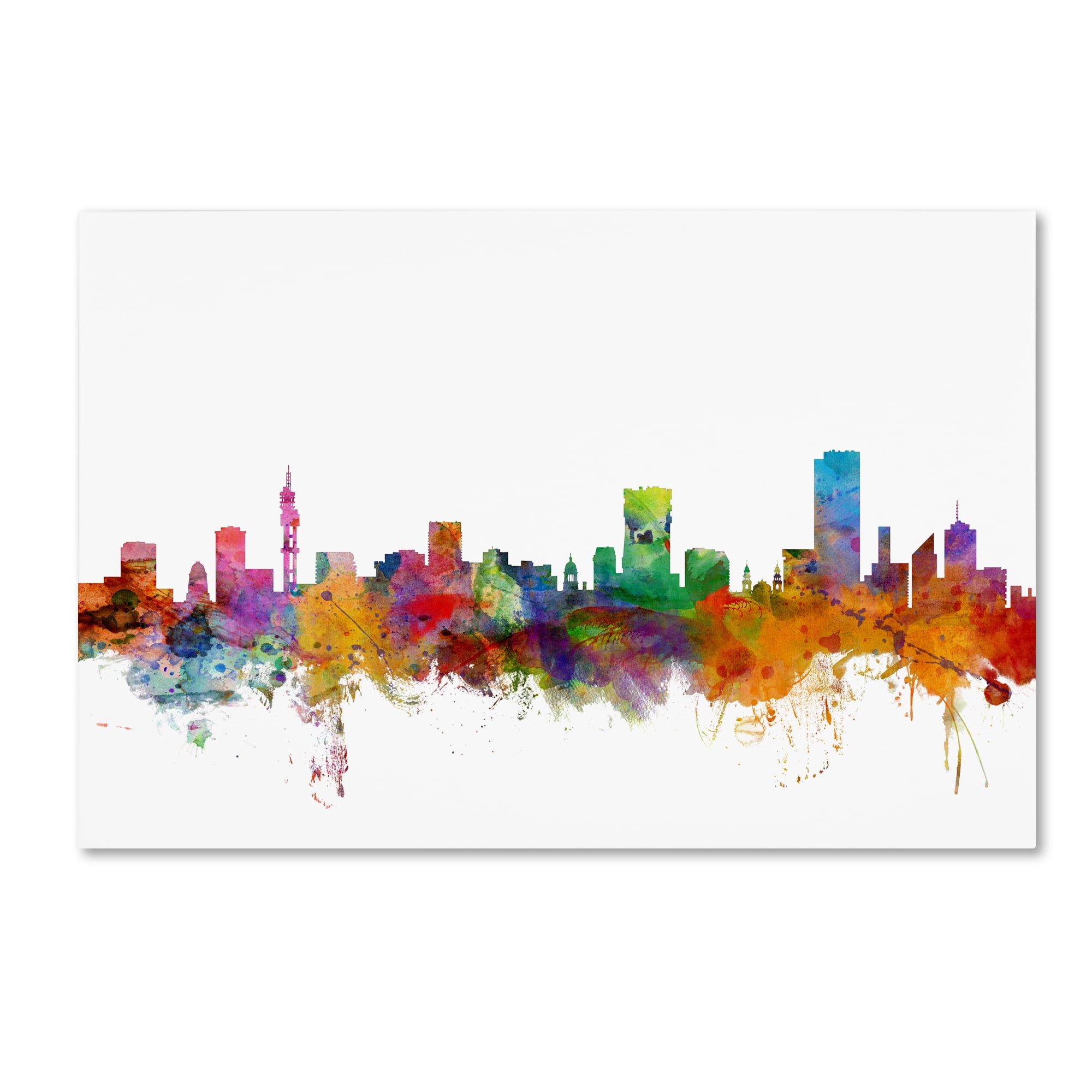 Trademark Fine Art "Pretoria South Africa Skyline" Canvas Art by Michael Tompsett