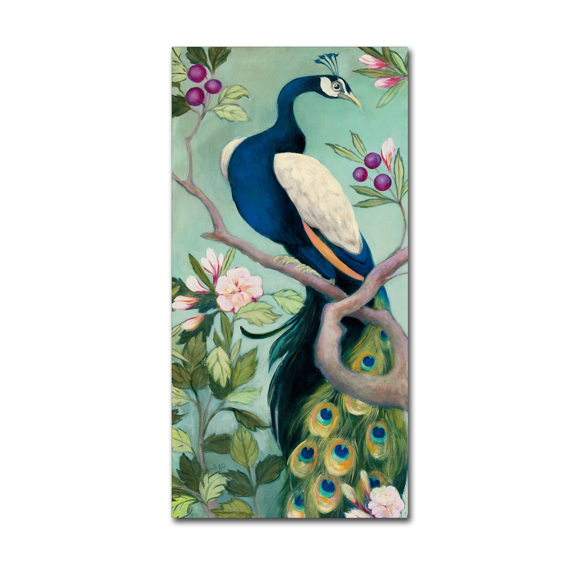 Trademark Fine Art 'Pretty Peacock I' Canvas Art by Julia Purinton