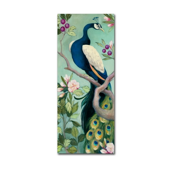Trademark Fine Art 'Pretty Peacock I' Canvas Art by Julia Purinton