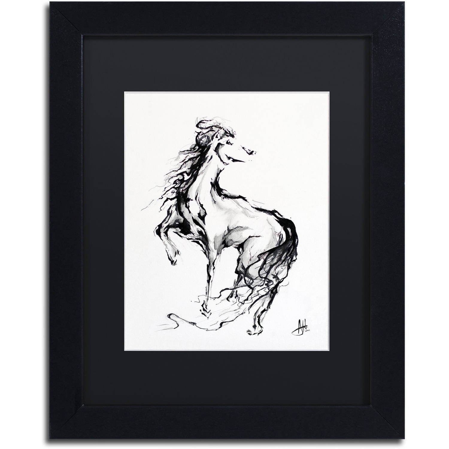 Trademark Fine Art 'Pride' Canvas Art by Marc Allante, Black Matte, Black Frame