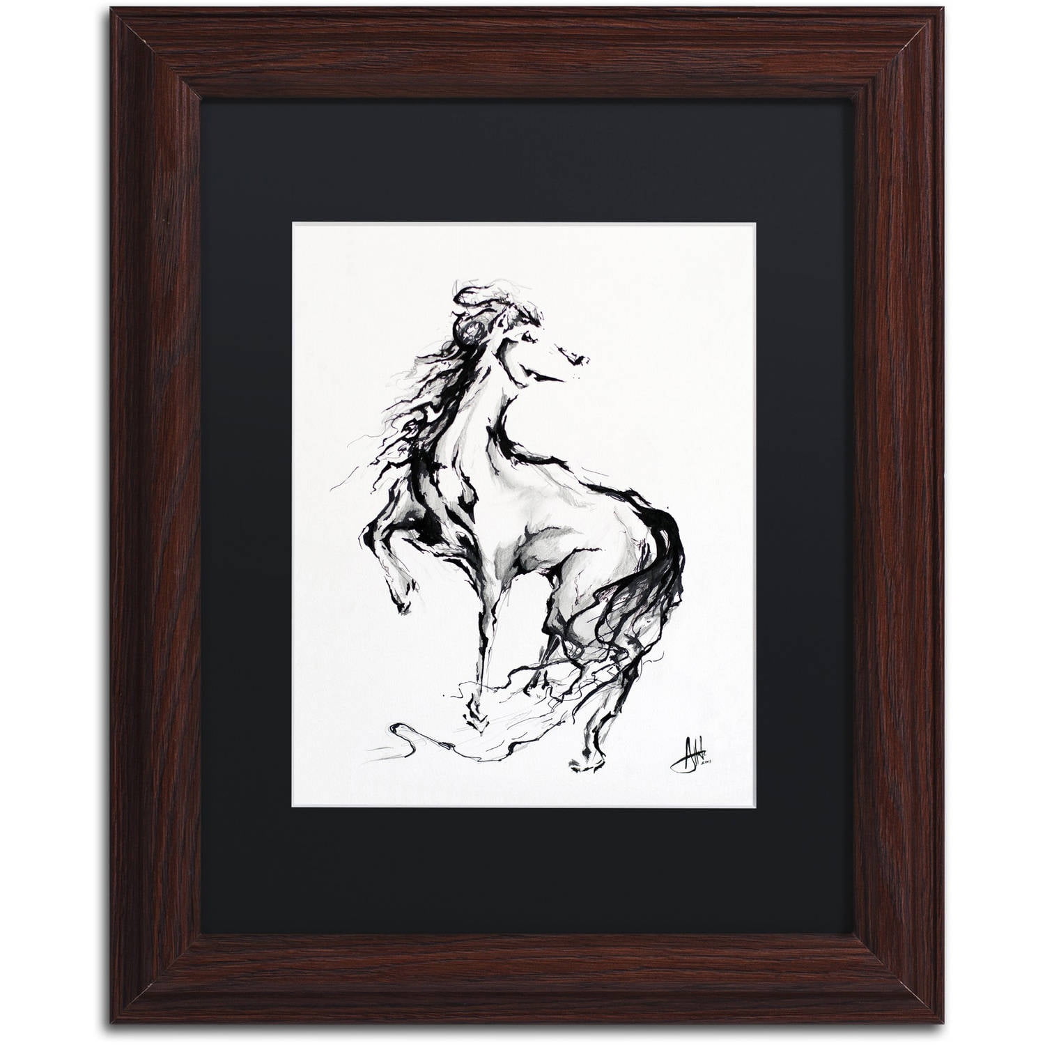 Trademark Fine Art 'Pride' Canvas Art by Marc Allante, Black Matte, Wood Frame