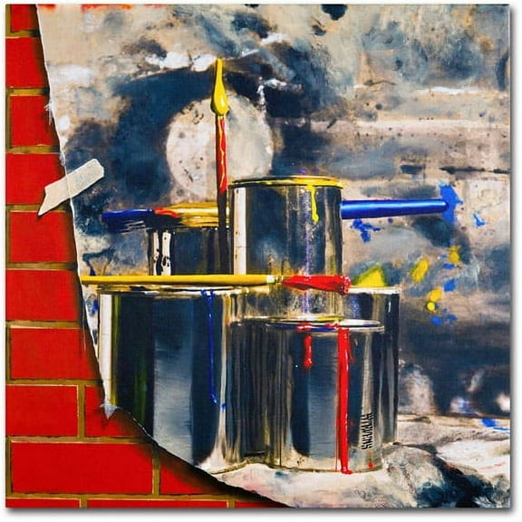 Trademark Fine Art "Primary Colors 02" Canvas Art by Roderick Stevens