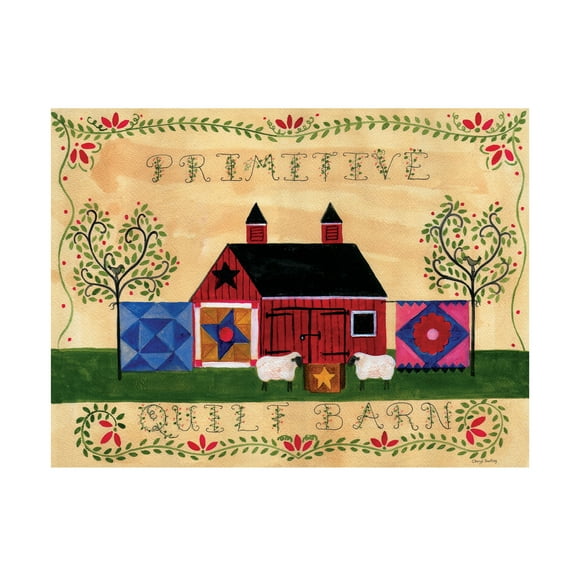Trademark Fine Art 'Primitive Quilt Barn Sampler' Canvas Art by Cheryl Bartley
