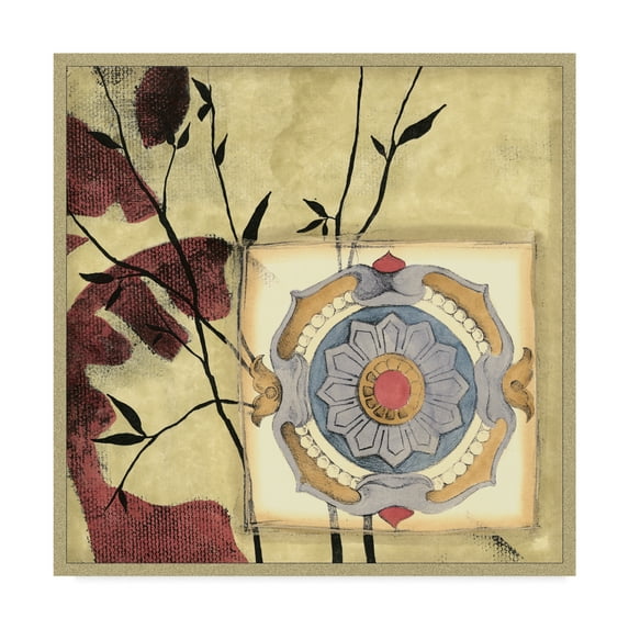 Trademark Fine Art 'Printed Moonlit Rosette I' Canvas Art by Jennifer Goldberger
