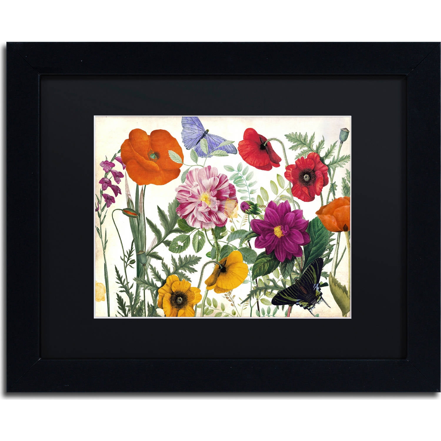 Trademark Fine Art "Printemps I" Canvas Art by Color Bakery, Black Matte, Black Frame