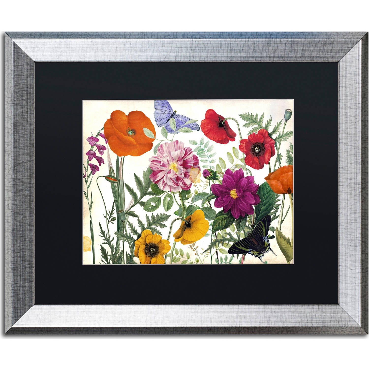 Trademark Fine Art "Printemps I" Canvas Art by Color Bakery, Black Matte, Silver Frame