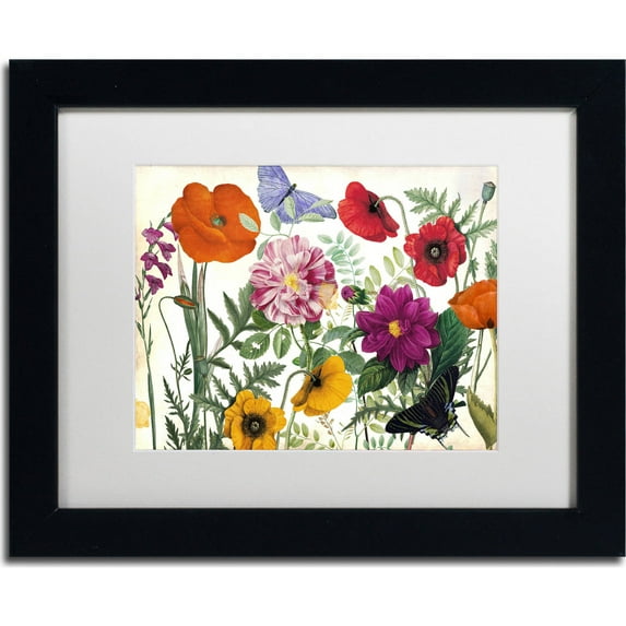 Trademark Fine Art "Printemps I" Canvas Art by Color Bakery, White Matte, Black Frame