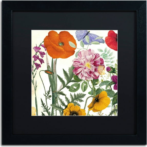 Trademark Fine Art "Printemps II" Canvas Art by Color Bakery, Black Matte, Black Frame