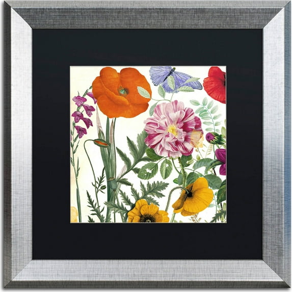 Trademark Fine Art "Printemps II" Canvas Art by Color Bakery, Black Matte, Silver Frame