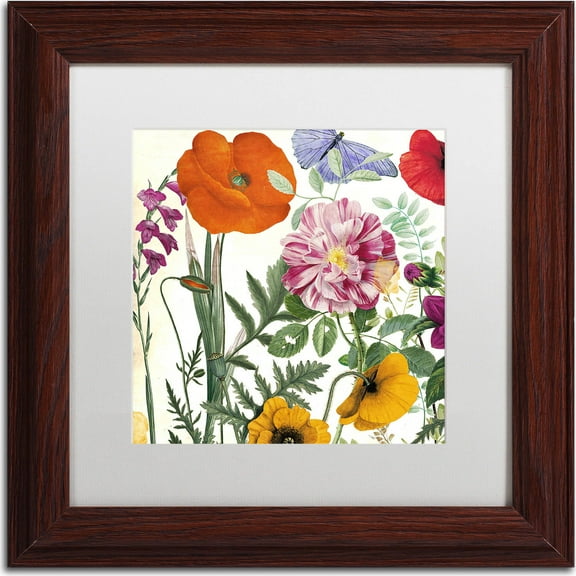 Trademark Fine Art "Printemps II" Canvas Art by Color Bakery, White Matte, Wood Frame