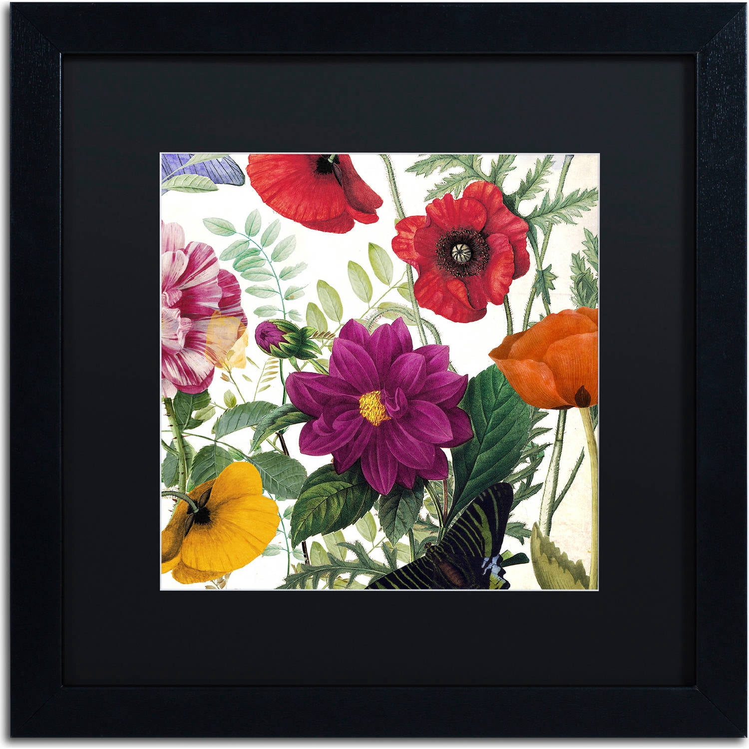 Trademark Fine Art "Printemps III" Canvas Art by Color Bakery, Black Matte, Black Frame