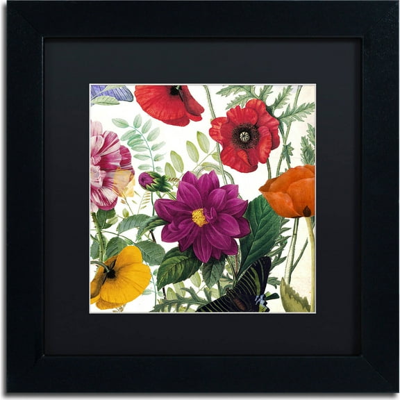 Trademark Fine Art "Printemps III" Canvas Art by Color Bakery, Black Matte, Black Frame